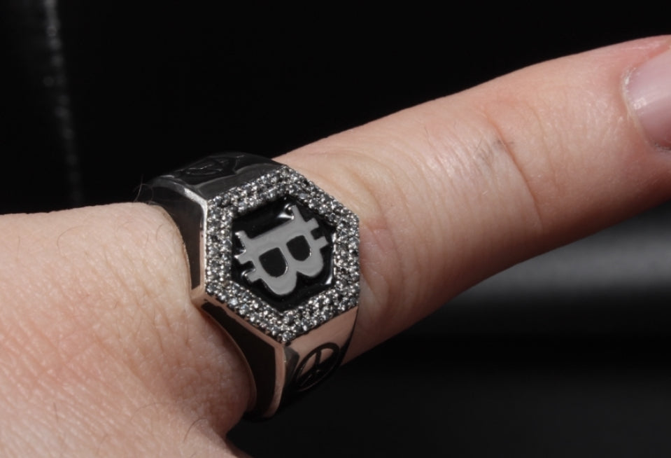 Bitcoin Ring Platinum