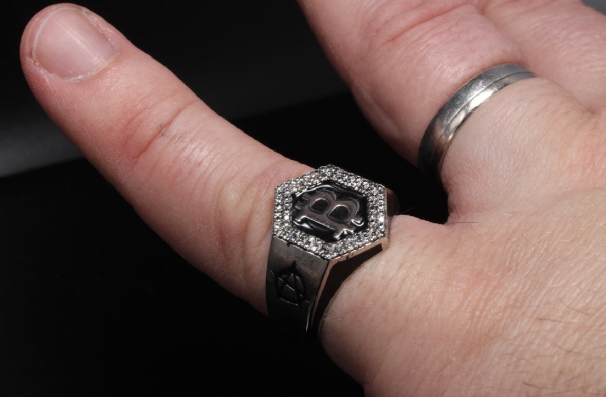 Bitcoin Ring Platinum