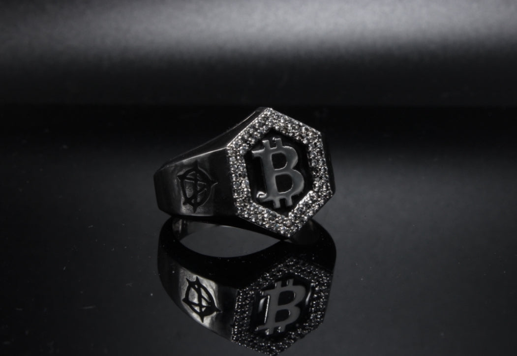 Bitcoin Ring Platinum