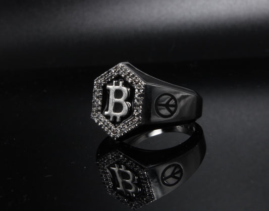 Bitcoin Ring Platinum