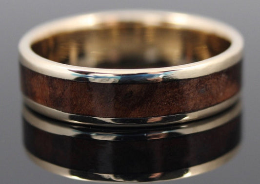 Wood inlay ring