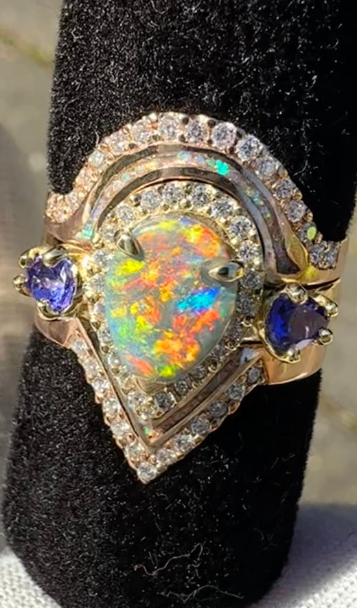 Black Opal Ring